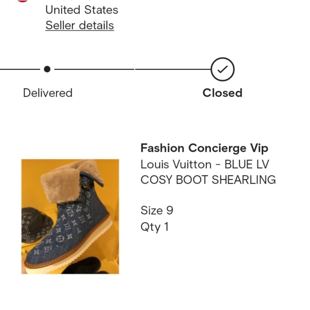 Louis Vuitton-BLUE LV COSY BOOT SHEARLING